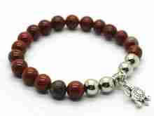 Natural Red Jasper Bracelet Gemstone jewelry alloy pendants