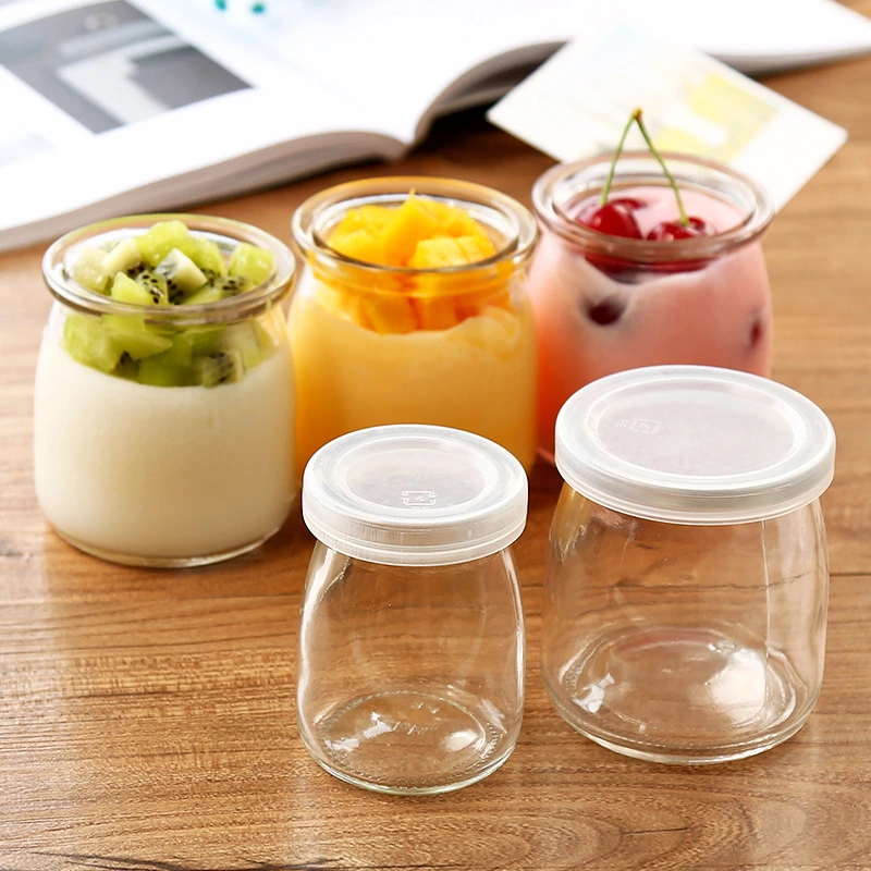 Wholesale Lead Free Glass Pudding Cup Thickened Milk Cup High Temperature Resistant Acid Bottle Cork Wholesale Can Be Customized