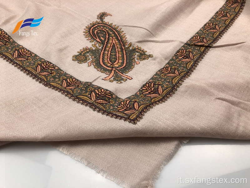 Elegante sciarpa quadrata autunnale in poliestere di seta stampata musulmana