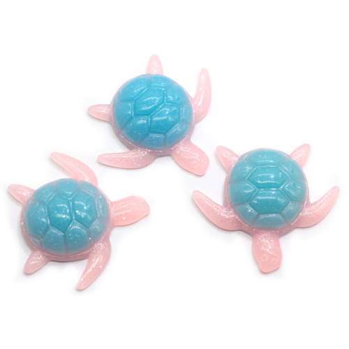 100 Stück Cartoon Cute Turtle Flat Back Resin Cabochons für Kinder Haarschleifen Scrapbooking Diy Verzierungen Dekoration Handwerk