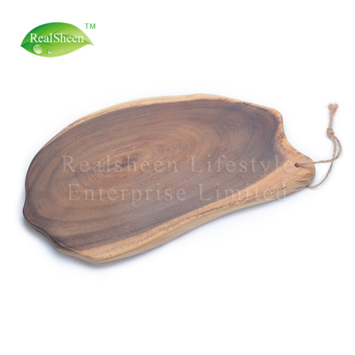 Raw Acacia Wood Cutting Board With Rope