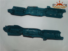 Two color plastic injection molded power tool handles