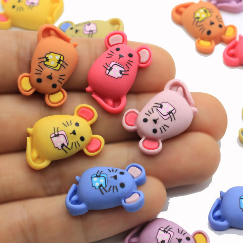 100 Pz Animale Posteriore Piatto Resina Del Fumetto Del Mouse FAI DA TE Flatback Resina Cabochons Accessori Abbellimenti per Scrapbooking Decor Part