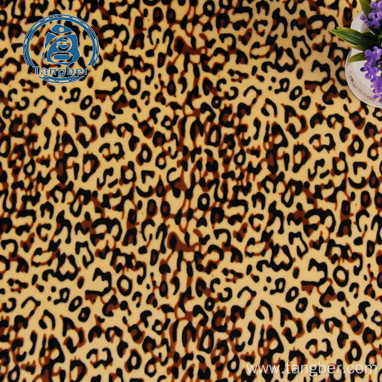 100% polyester thin animal printed polar fleece fabric