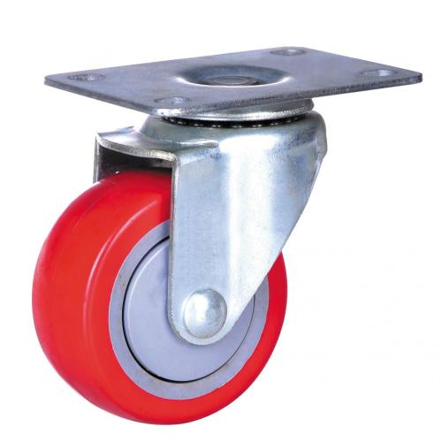 3-inch industriële caster pu wiel met rem