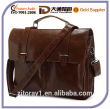 Men's Business Genuine Leather Briefcase Laptop CrossBody Messenger Sling Bag