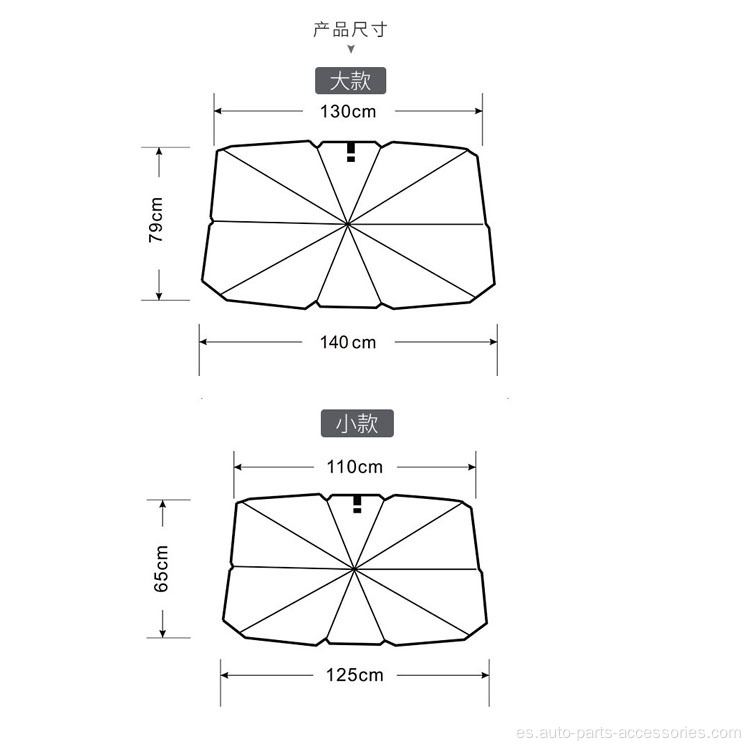 Ventana Sun Sunshade Auto plegable Sunshade paraguas