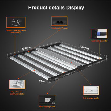 Spektrum penuh profesional 1000W dipimpin tumbuh lampu