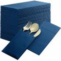 Dinner Napkins with Built-in Flatware Pocket for Silverware