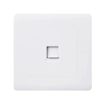 White 1 Port Ethernet Wall Panel Socket Network Panel