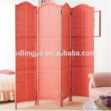 Pink Paper Rope Beaded Model Room Glass Folding Room Partition