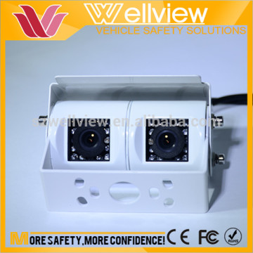 Truck bus caravan trailer 12v rear view twin lens car camera