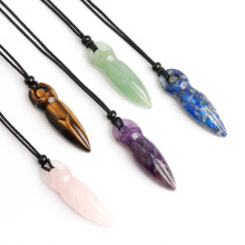 Wholesale Crystal Carvings: Natural Quartz Goddess Sculpture Pendant