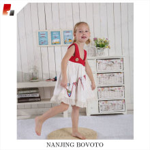 red shoulder-straps one-piece dress