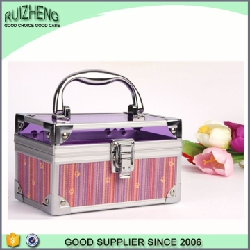 Purple Small Clear Makeup Case Acrylic Makeup Organizer