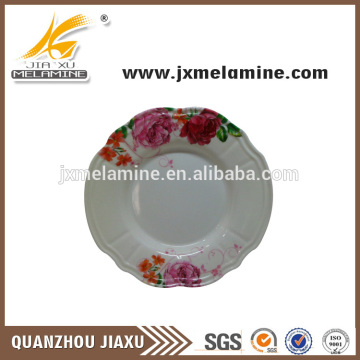 9" melamine plastic flower shape plate