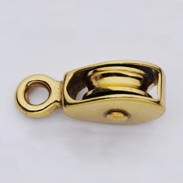 Brass Fixed Eye Single Pulley 174b