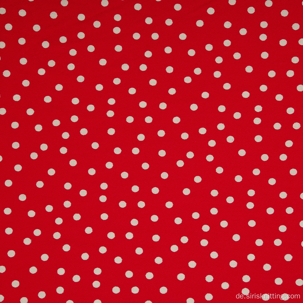 100% Rayon Stoff Bedruckter Polka Dot Viskose Stoff