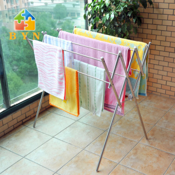 BYN DIY stainless steel towel rack folding towel rack hotel floor standing towel racks DQ-0084