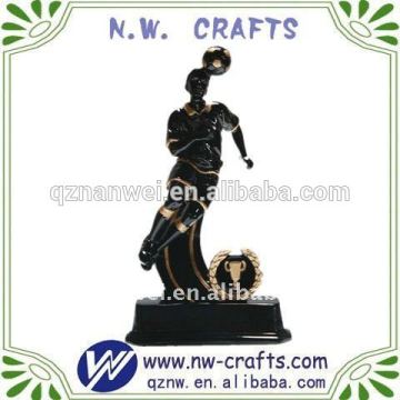 Custom resin soccer figurine trophy souvenir