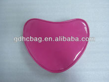 Lady's heart-shaped transparent PVC cosmetic bag