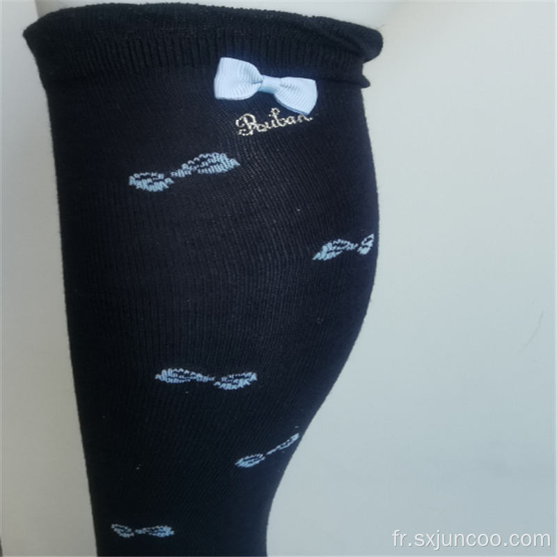 Chaussettes imprimées à séchage rapide noires pour filles