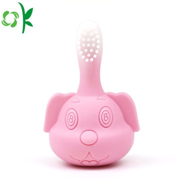Food Grade Lovely Silicone Baby Toothbrush for Sale