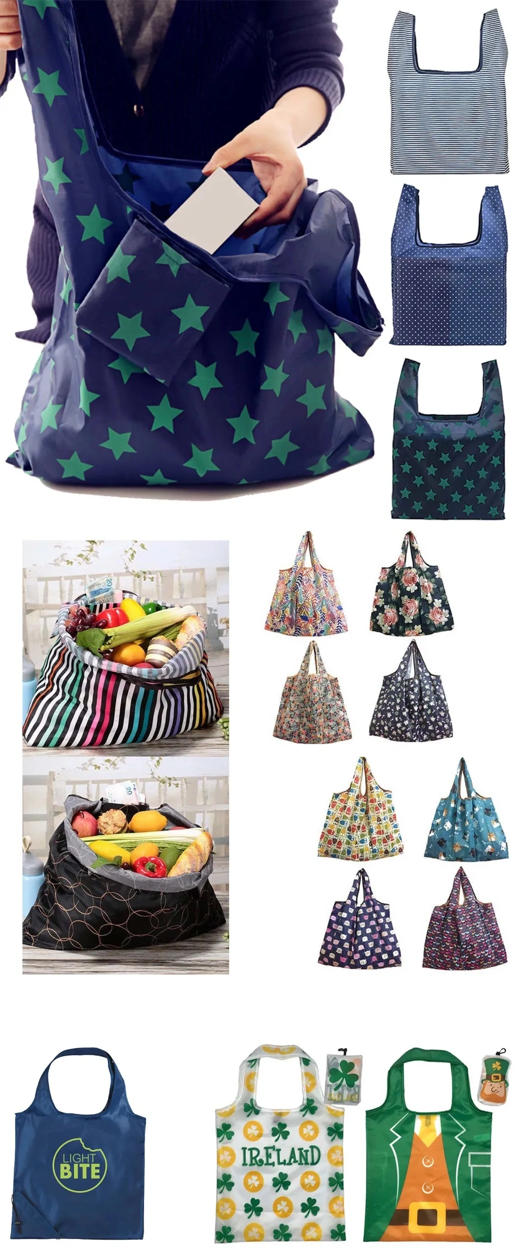 Foldable Shopping Bag, Promotional Bag, Nylon Bag, Gift Bag, Polyester Bag, Custom Bag, Heat Transfer Printing Bag, Eco Bag, Gift Bag, Storage Bag