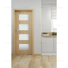 Modern Wooden Swing Door with Classic White Finish