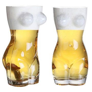 Woman Novelty glass Beer Pint Glasses