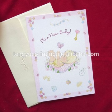 baby shower plastic greeting card printer