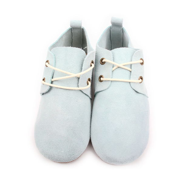 Cyan New Styles Fashion Leather Kids Rubber Oxford Shoes