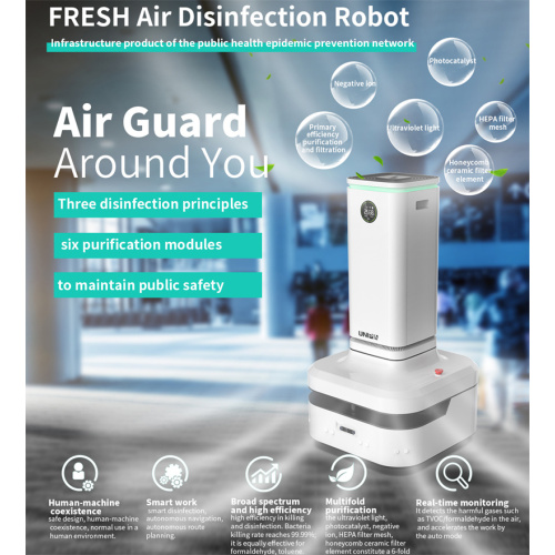 Multifold purification automatic fresh air disinfection robot