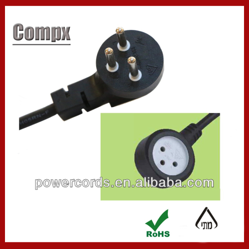 Israel power cord male to female power cord