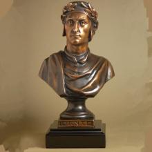 Custom Casting Bronze Famous Men Dante Bust Sculpture