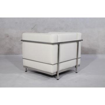 White Leather Le Corbusier LC2 Chair Replica