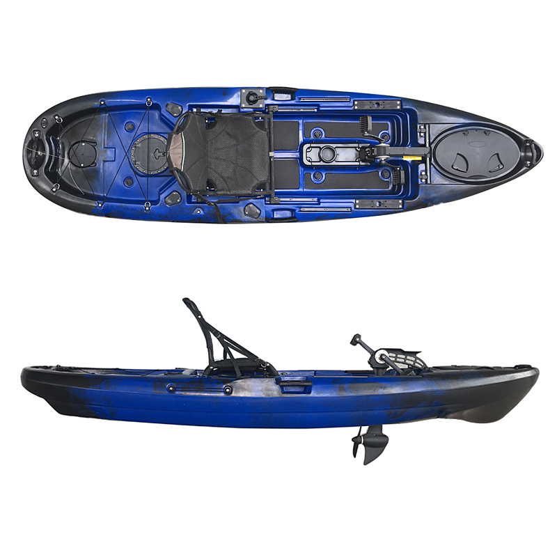 Factory NEW design 13ft pedal fishing kayak with wheels and pedal drive system with wheel