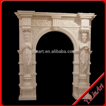 Doorway Marble Stone Door Surround With Statue
