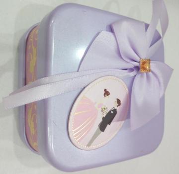 Purple sweet Wedding Tin Can