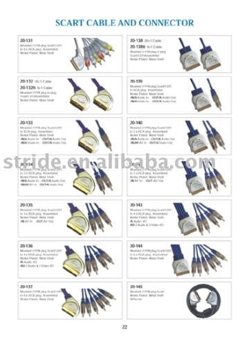 scart cable and connector