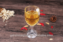 crystal red wine glass