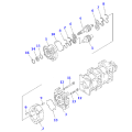 Bomba de engranaje de piezas del cargador Komatsu WA600 705-58-47000