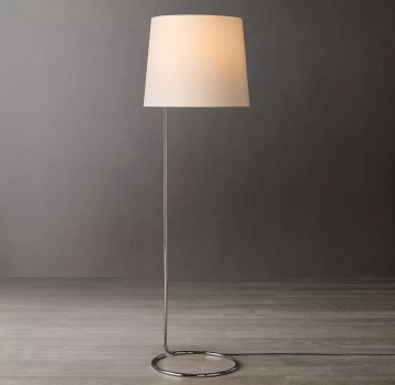 Elegant Polished Nickel Floor Lamp for Home Decoration