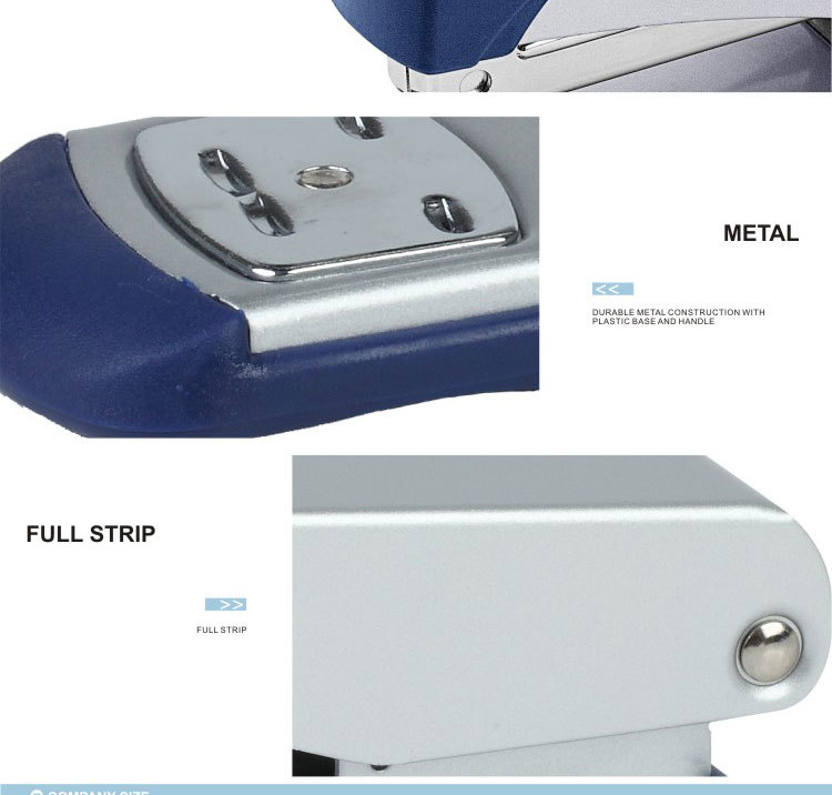 Standard Stapler Type and Manual Power High Quality 25 sheets Office Cool silver Metal Stapler