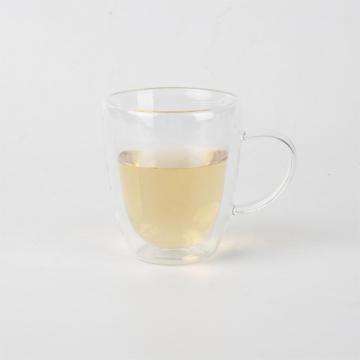 300ml Simple double-layer transparent glass egg-shaped cup