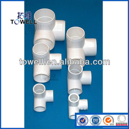 CNC Machined PVC Plastic 3-Way Water Pipe Connector Prototyping