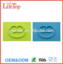 Non-toxic Silicone Baby Placemat Plate Silicone Placemat for Kids