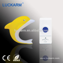Digital Wireless Remote Control yellow dolphin animal doorbell with indicator light