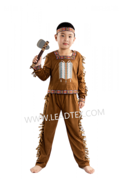Carnival costumes indian boy with axe