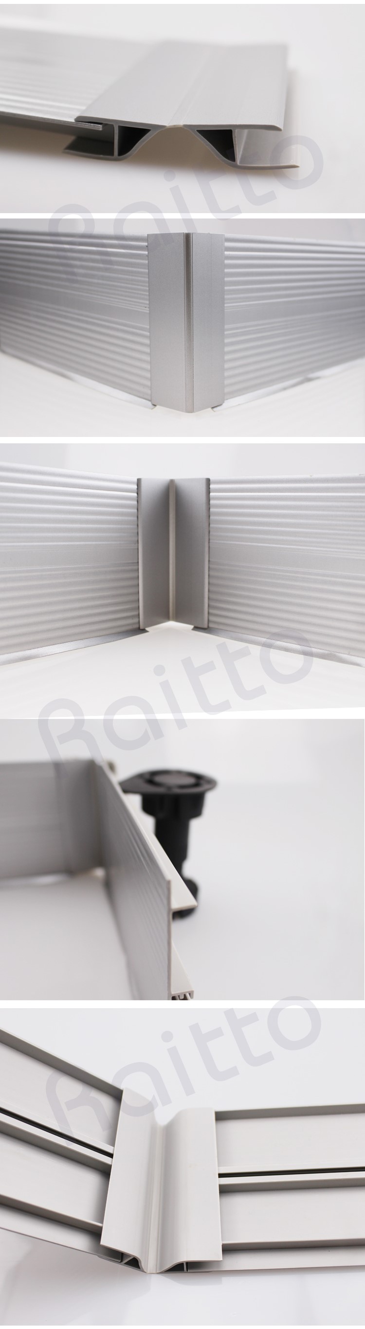 Aluminum Alloy Kitchen Cabinet PVC Skirting Kick Board